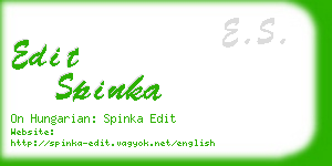 edit spinka business card